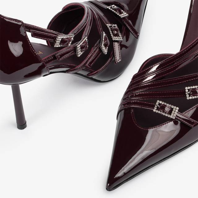 Le Silla Décolleté con listini vernice rossa cherry Acquista Ora