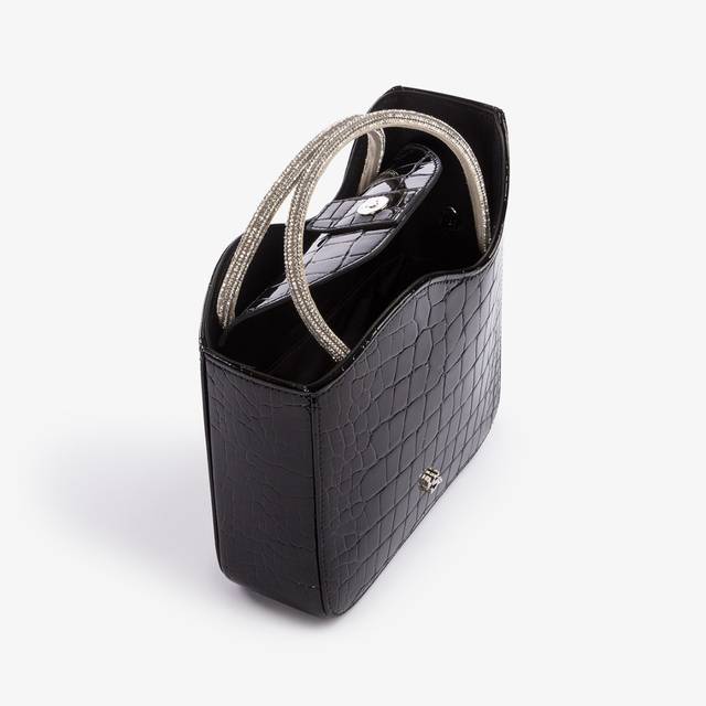 Le Silla Small bag stampa cocco nera con Cristalli Affare Del Giorno
