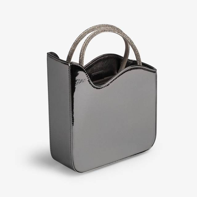 Le Silla Small bag metallizzata peltro e Cristalli Convenienza