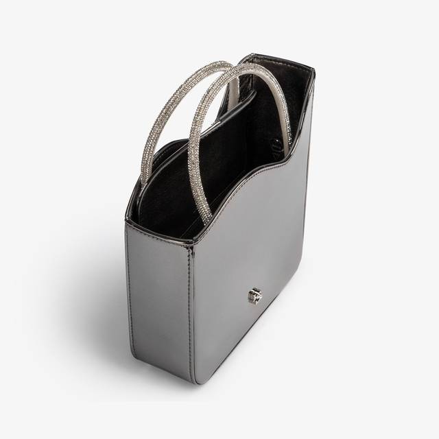 Le Silla Small bag metallizzata peltro e Cristalli Convenienza