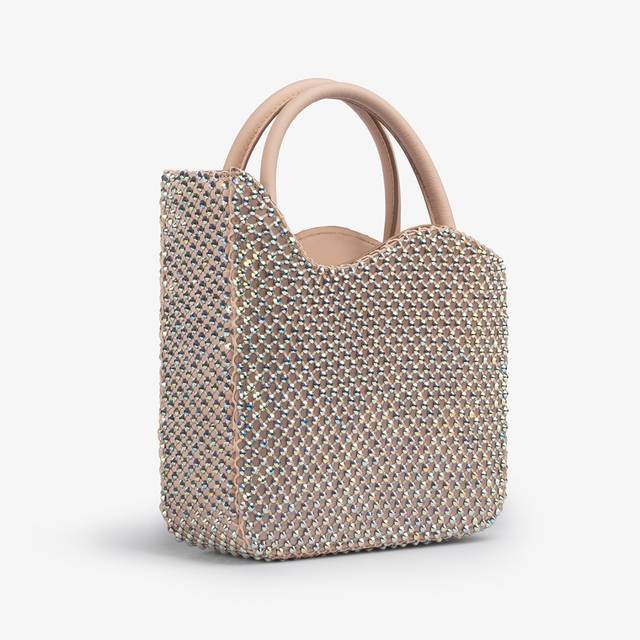 Le Silla Small bag gioiello rete nude skin e Cristalli Presa
