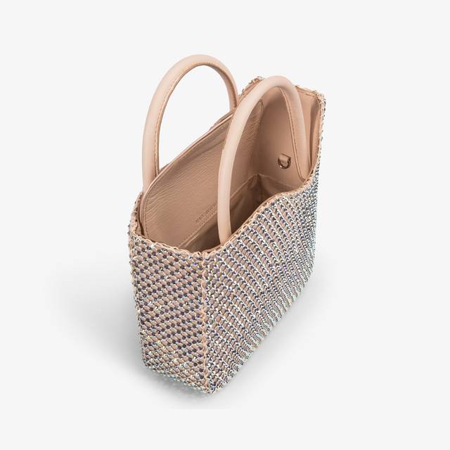 Le Silla Small bag gioiello rete nude skin e Cristalli Presa