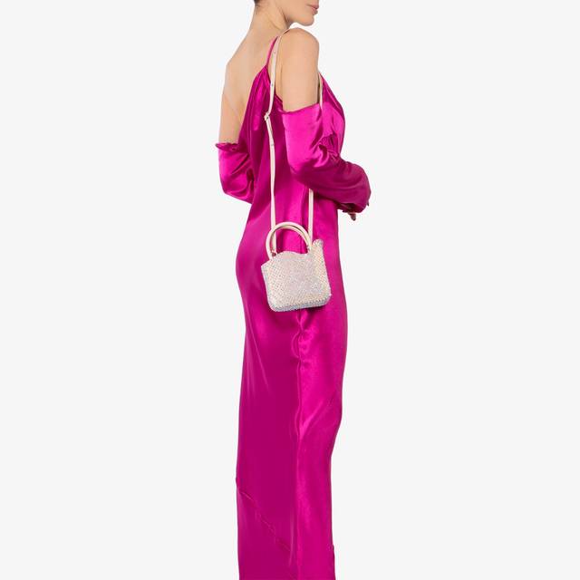 Le Silla Mini bag raso nude skin e Cristalli Sconto