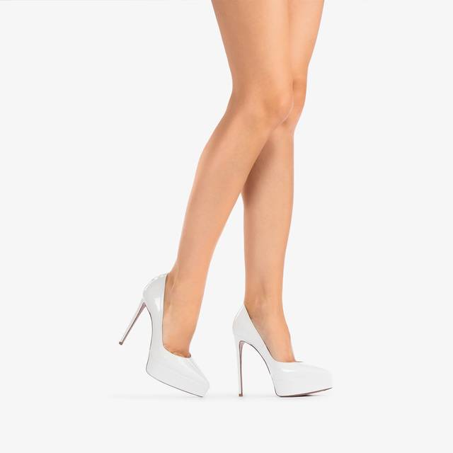 Le Silla Décolleté con plateau vernice bianca carta Online