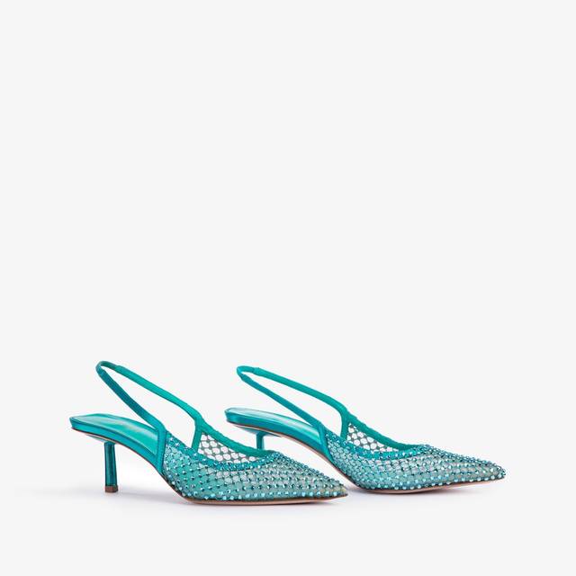 Le Silla Slingback gioiello rete verde procida In Vendita