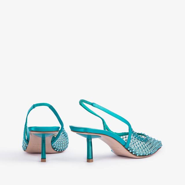 Le Silla Slingback gioiello rete verde procida In Vendita