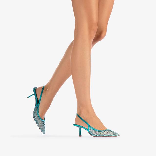Le Silla Slingback gioiello rete verde procida In Vendita