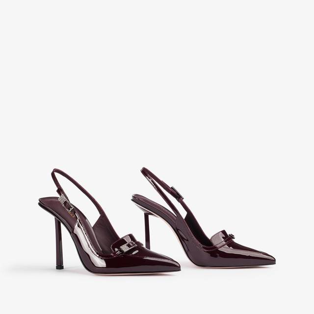 Le Silla Slingback mocassino vernice rossa cherry Negozio