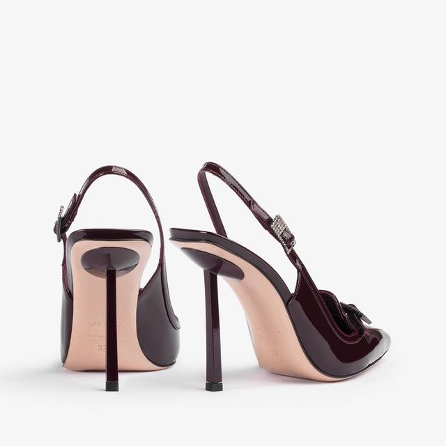Le Silla Slingback mocassino vernice rossa cherry Negozio