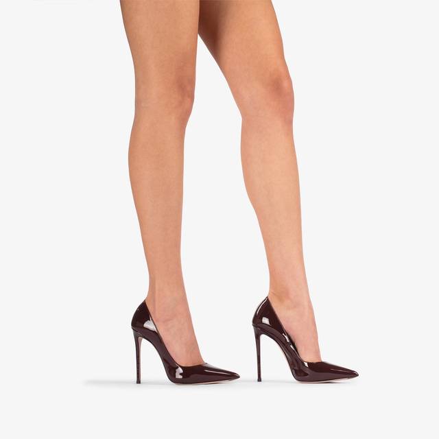 Le Silla Décolleté vernice marrone fondente Italia