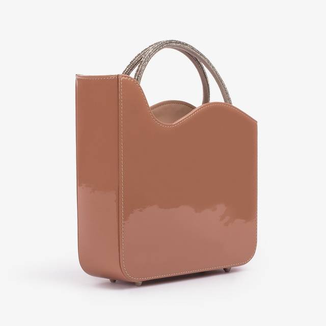 Le Silla Small bag vernice nude phard e Cristalli Nuovo