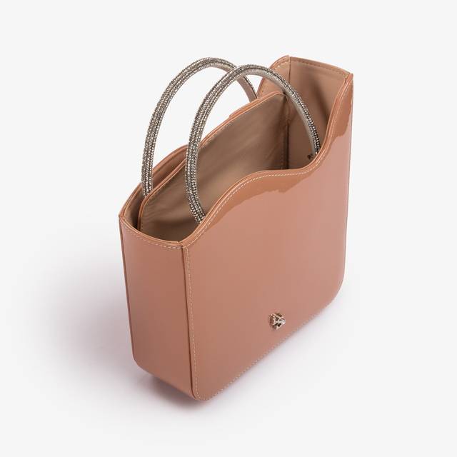 Le Silla Small bag vernice nude phard e Cristalli Nuovo
