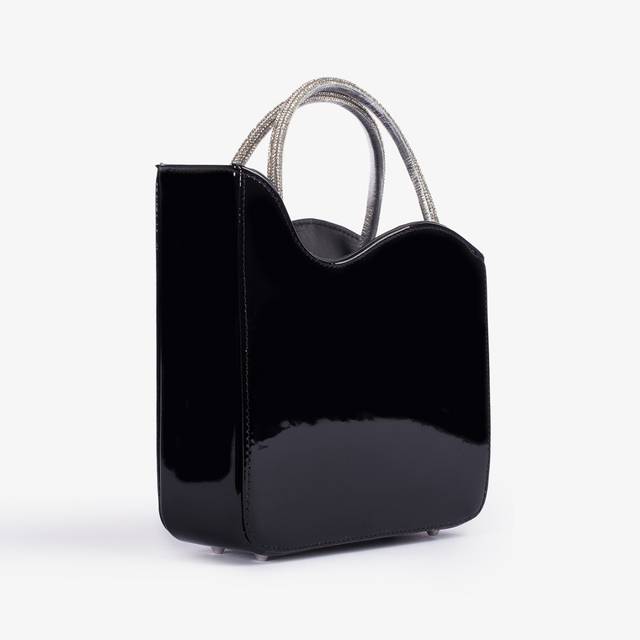 Le Silla Small bag vernice nera e Cristalli Qualità