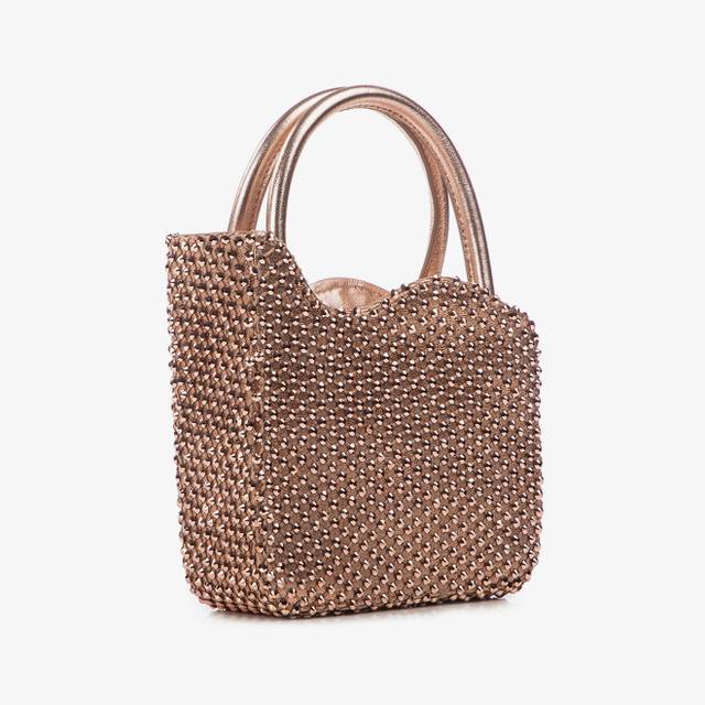 Le Silla Mini bag nappa oro rosa e Cristalli Spedizione Gratuita