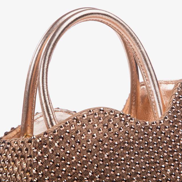 Le Silla Mini bag nappa oro rosa e Cristalli Spedizione Gratuita