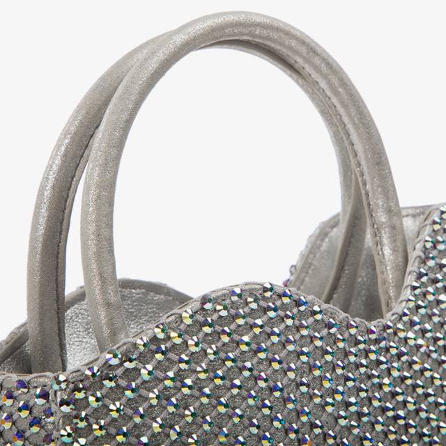 Le Silla Mini bag nappa argento eclissi e Cristalli Pezzi Unici
