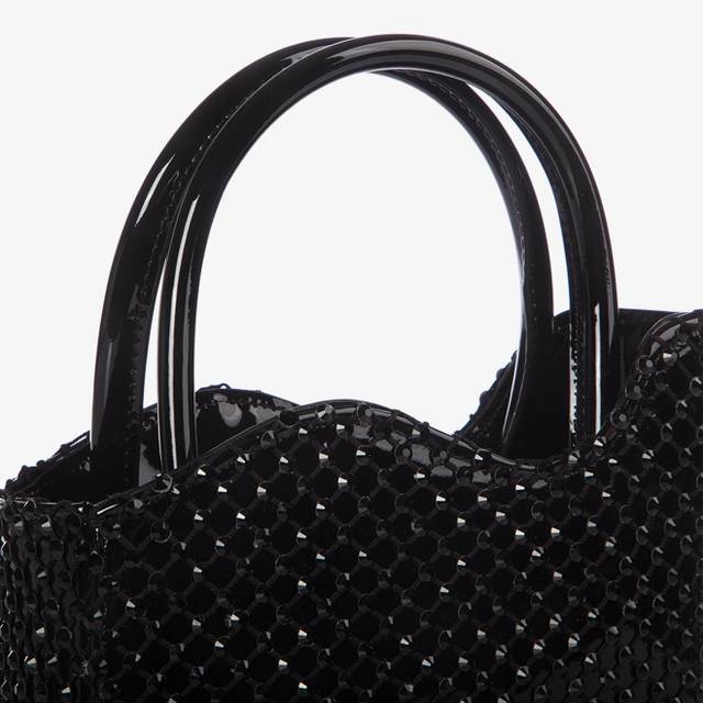 Le Silla Mini bag vernice nera jet e Cristalli Soddisfazione Garantita