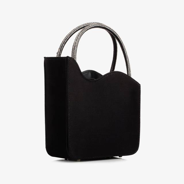 Le Silla Mini bag raso nero e Cristalli Negozi Online