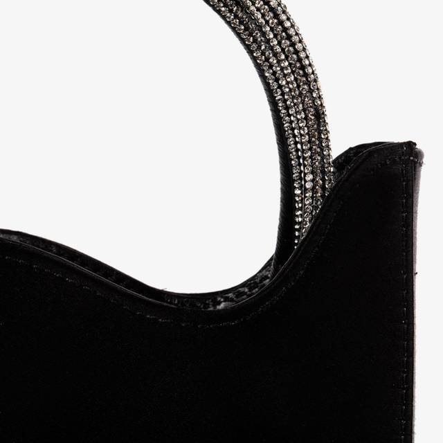 Le Silla Mini bag raso nero e Cristalli Negozi Online