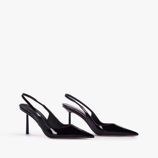 Le Silla Slingback vernice nera Sconto