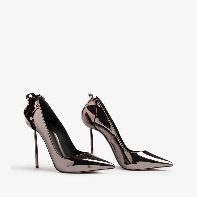 Le Silla Décolleté metallizzata peltro Saldi