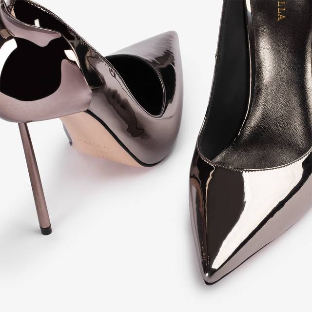 Le Silla Décolleté metallizzata peltro Saldi