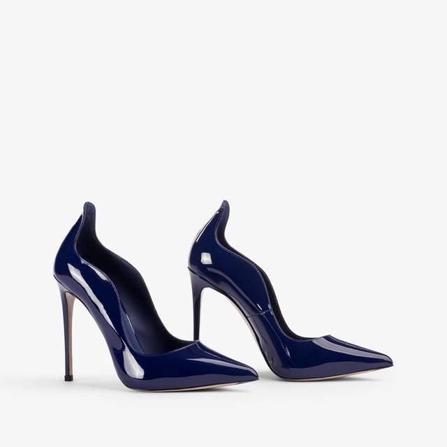 Le Silla Décolleté vernice blu lazuli Vendita Calda