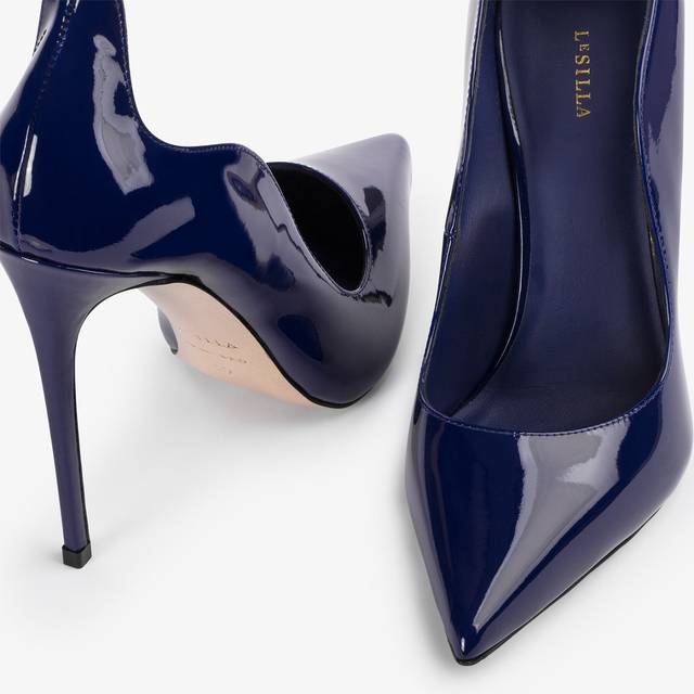 Le Silla Décolleté vernice blu lazuli Vendita Calda