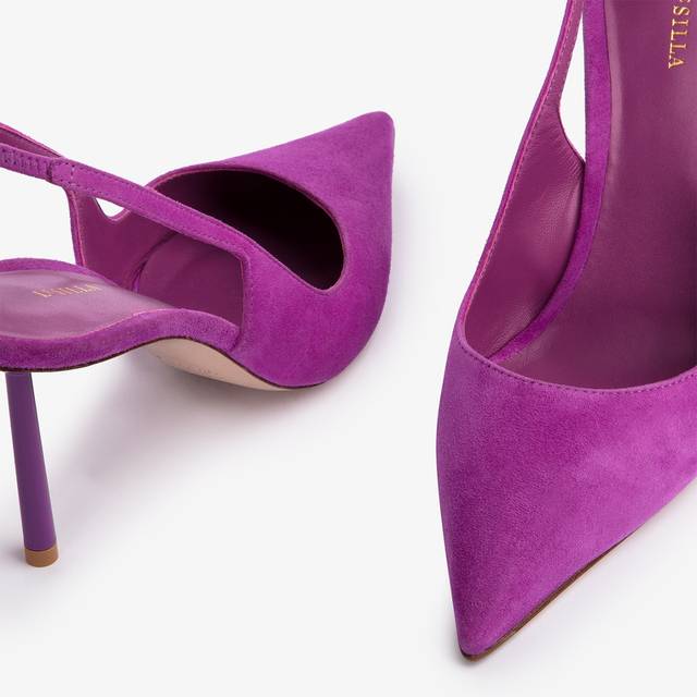 Le Silla Slingback camoscio lavanda darling Italia