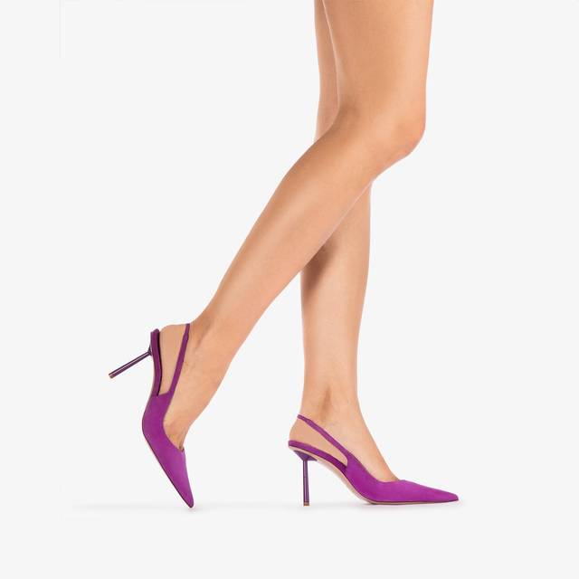 Le Silla Slingback camoscio lavanda darling Italia