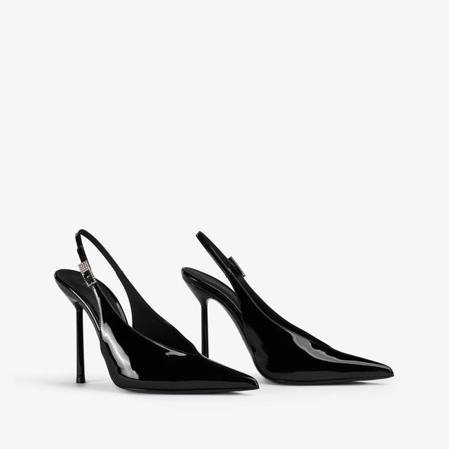 Le Silla Slingback vernice nera Vendita