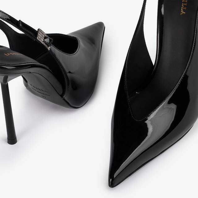 Le Silla Slingback vernice nera Vendita