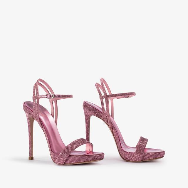 Le Silla Sandalo effetto pavé di Cristalli rosa dea Offerta