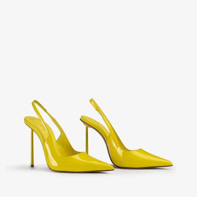 Le Silla Slingback vernice gialla stella Outlet
