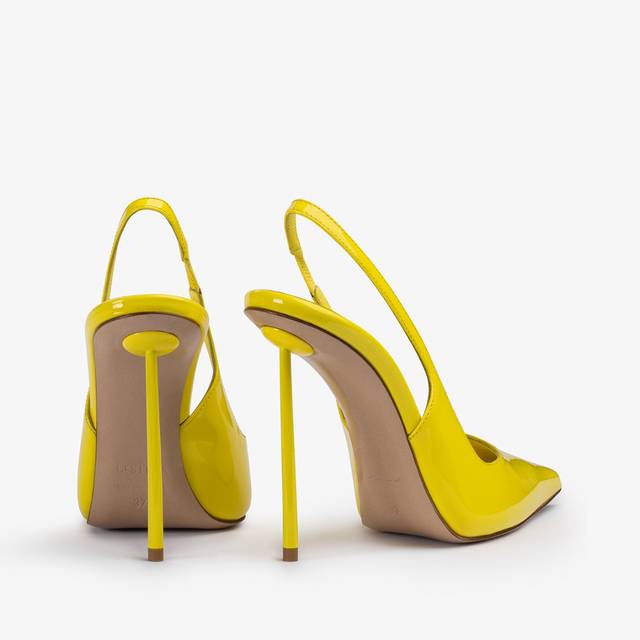 Le Silla Slingback vernice gialla stella Outlet