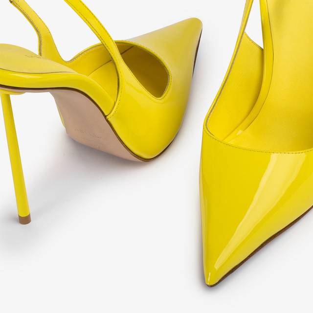 Le Silla Slingback vernice gialla stella Outlet