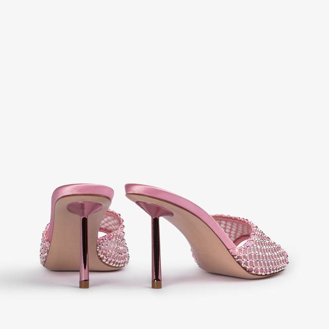 Le Silla Sandalo mule gioiello rete rosa dea con Cristalli Promozione