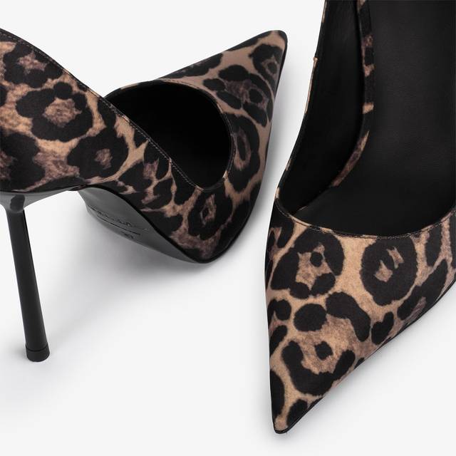 Le Silla Décolleté raso stampa leopardata Prezzo Ridotto