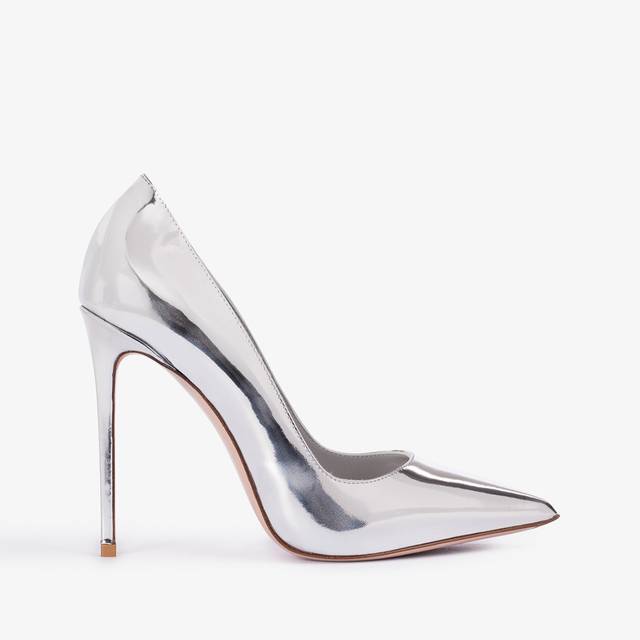 Le Silla Décolleté metallizzata argento