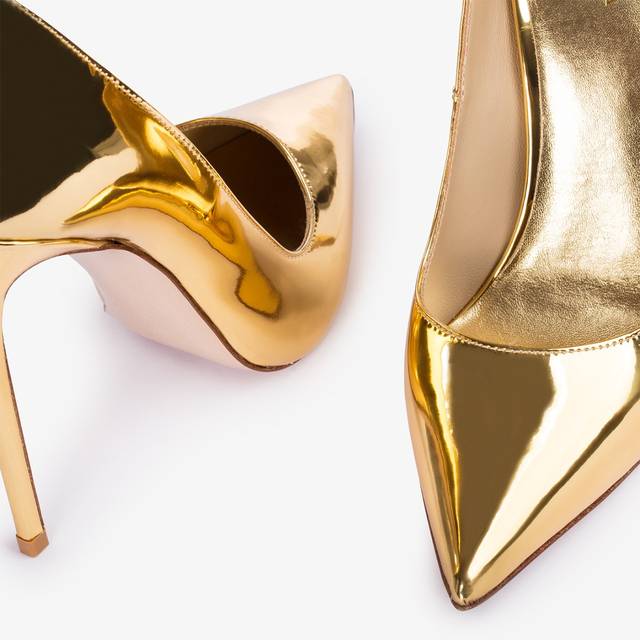 Le Silla Décolleté metallizzata oro pepita Presa