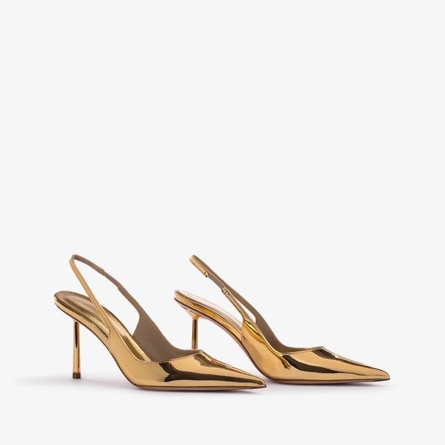 Le Silla Slingback metallizzata oro pepita Sconto