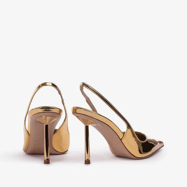 Le Silla Slingback metallizzata oro pepita Sconto