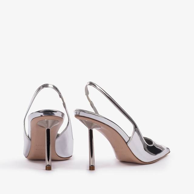 Le Silla Slingback metallizzata argento Offerta