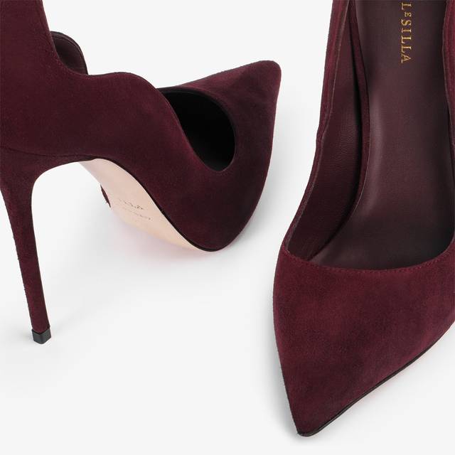 Le Silla Décolleté scamosciata rossa cherry Outlet