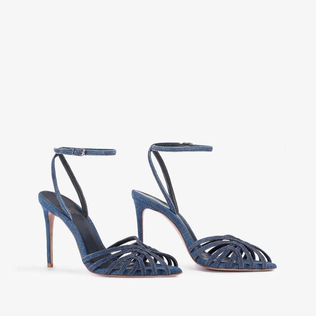 Le Silla Sandalo denim blu Vendita Calda