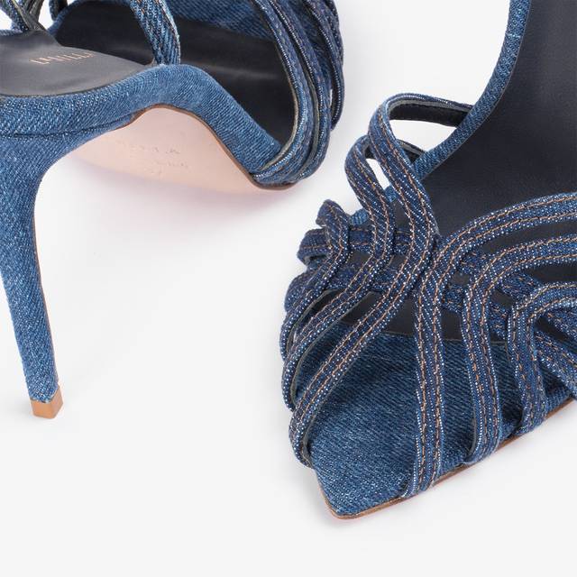 Le Silla Sandalo denim blu Vendita Calda