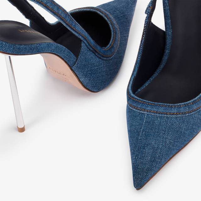 Le Silla Slingback denim blu Italy