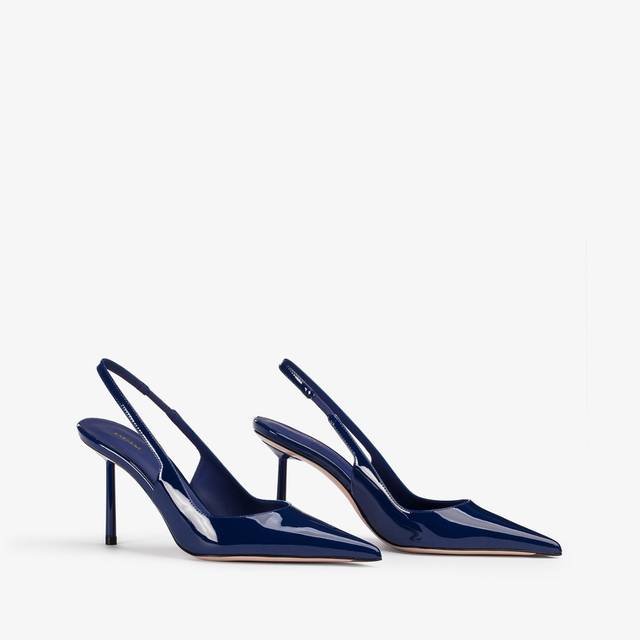 Le Silla Slingback vernice blu Spedizione Gratuita