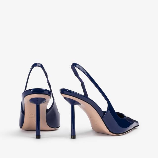 Le Silla Slingback vernice blu Spedizione Gratuita