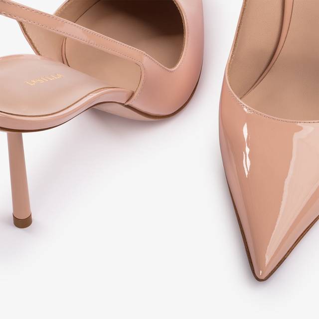 Le Silla Slingback vernice nude skin Pezzi Unici